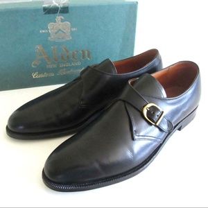 new ALDEN 955 black monk strap buckle shoes 9 1/2